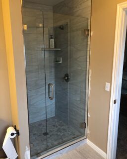 Simple frameless door and panel in brushed nickel.
#rennovation